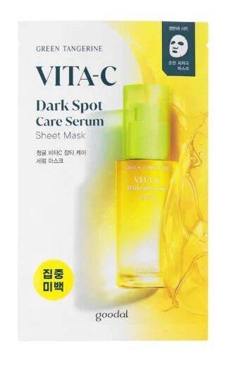 GOODAL Green Tangerine Vita C Dark Spot Care Serum Маска с витамином С из зеленого мандарина