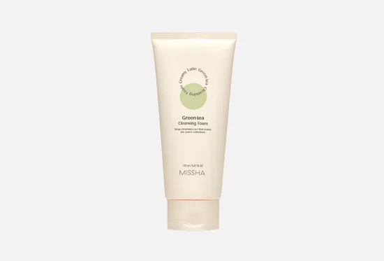 MISSHA Creamy Latte Cleansing Foam Green Tea
