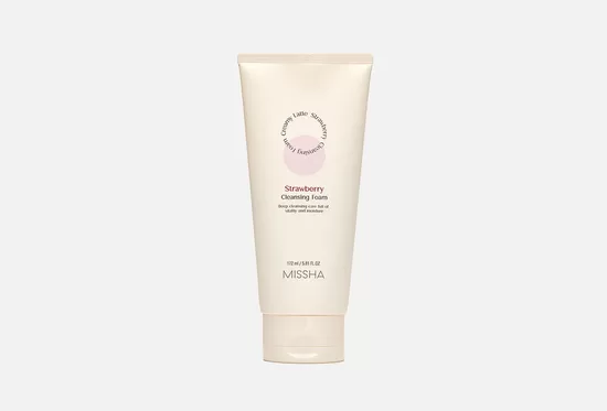 MISSHA Creamy Latte Cleansing Foam Strawberry