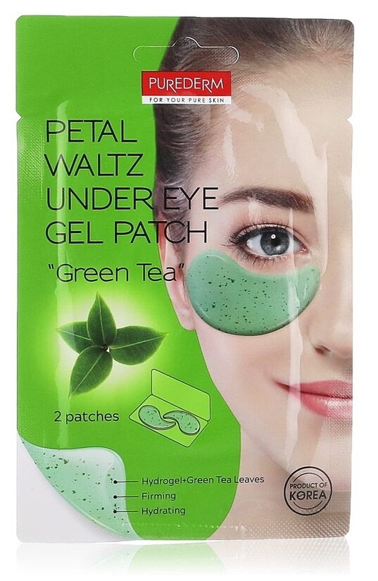 PUREDERM Petal Waltz Under Eye Gel Patch Green Tea acu patči