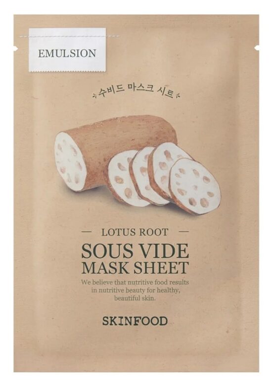 SKINFOOD Lotus Root Sous Vide Mask Sheet Тканевая маска с экстрактом корня лотоса