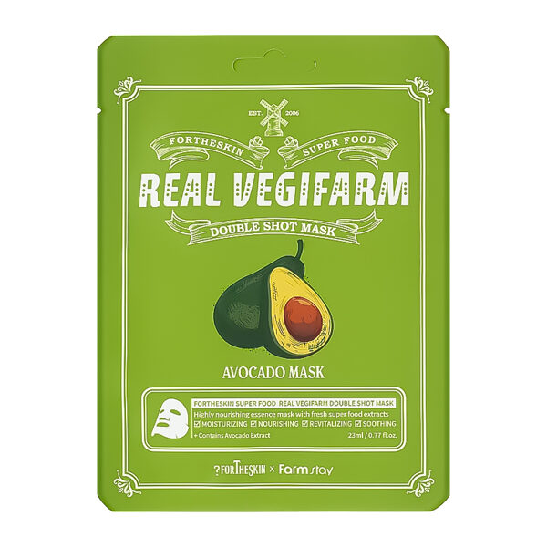 Fortheskin Super Food Real Vegifarm Double Shot Mask Avocado 23 ml