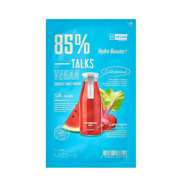 MISSHA Talks Vegan Squeeze Sheet Mask Hydro Booster