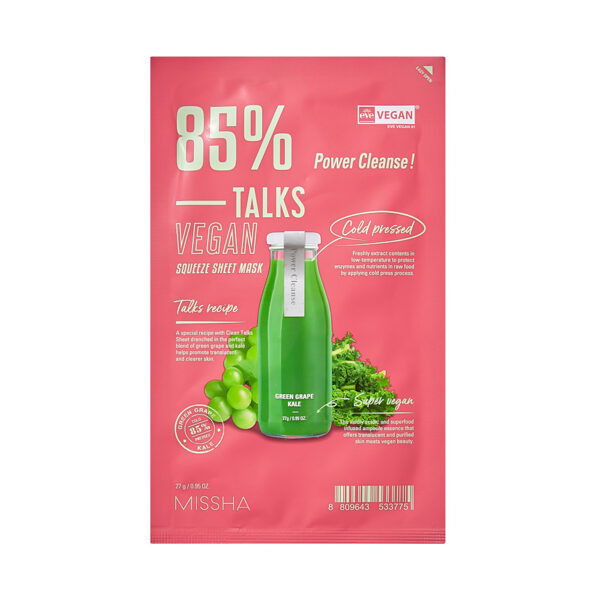 MISSHA Talks Vegan Squeeze Sheet Mask Power Cleanse